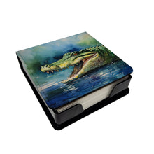 Load image into Gallery viewer, Crocodile PU Leather Note Paper Holder