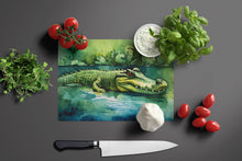 Load image into Gallery viewer, Crocodile Glass Cutting Boards – Durable, Decorative Kitchen Art Large
