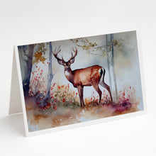 Load image into Gallery viewer, Deer Greeting Cards - Blank Note Cards – 8-Pack of Artist-Designed Cards with Envelopes