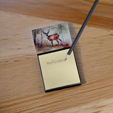 Load image into Gallery viewer, Deer Sticky Note Holder- Refiilable Desk Accessory Note Pad
