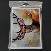Load image into Gallery viewer, Deer Greeting Cards - Blank Note Cards – 8-Pack of Artist-Designed Cards with Envelopes
