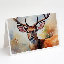 Load image into Gallery viewer, Deer Greeting Cards - Blank Note Cards – 8-Pack of Artist-Designed Cards with Envelopes