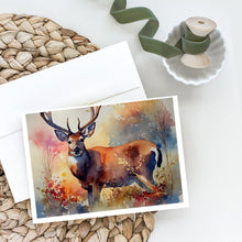 Load image into Gallery viewer, Deer Greeting Cards - Blank Note Cards – 8-Pack of Artist-Designed Cards with Envelopes