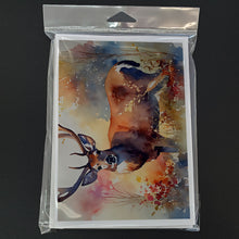 Load image into Gallery viewer, Deer Greeting Cards - Blank Note Cards – 8-Pack of Artist-Designed Cards with Envelopes