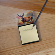 Load image into Gallery viewer, Deer Sticky Note Holder- Refiilable Desk Accessory Note Pad
