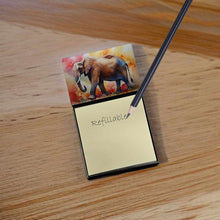 Load image into Gallery viewer, Elephant Sticky Note Holder- Refiilable Desk Accessory Note Pad