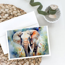 Load image into Gallery viewer, Elephant Greeting Cards - Blank Note Cards – 8-Pack of Artist-Designed Cards with Envelopes