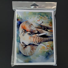 Load image into Gallery viewer, Elephant Greeting Cards - Blank Note Cards – 8-Pack of Artist-Designed Cards with Envelopes