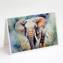 Load image into Gallery viewer, Elephant Greeting Cards - Blank Note Cards – 8-Pack of Artist-Designed Cards with Envelopes