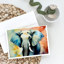 Load image into Gallery viewer, Elephant Greeting Cards - Blank Note Cards – 8-Pack of Artist-Designed Cards with Envelopes