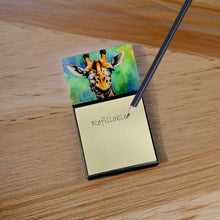 Load image into Gallery viewer, Giraffe Sticky Note Holder- Refiilable Desk Accessory Note Pad