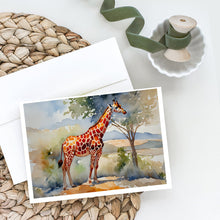 Load image into Gallery viewer, Giraffe Greeting Cards - Blank Note Cards – 8-Pack of Artist-Designed Cards with Envelopes