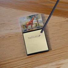 Load image into Gallery viewer, Giraffe Sticky Note Holder- Refiilable Desk Accessory Note Pad