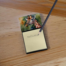 Load image into Gallery viewer, Giraffe Sticky Note Holder- Refiilable Desk Accessory Note Pad