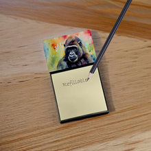 Load image into Gallery viewer, Gorilla Sticky Note Holder- Refiilable Desk Accessory Note Pad