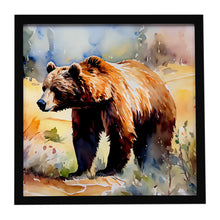 Load image into Gallery viewer, Grizzly Bear Framed Metal Print
