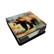 Load image into Gallery viewer, Grizzly Bear PU Leather Note Paper Holder