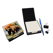 Load image into Gallery viewer, Grizzly Bear PU Leather Note Paper Holder