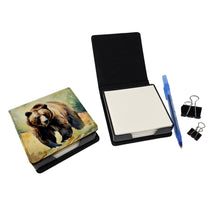 Load image into Gallery viewer, Grizzly Bear PU Leather Note Paper Holder