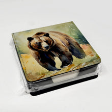 Load image into Gallery viewer, Grizzly Bear PU Leather Note Paper Holder