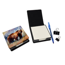 Load image into Gallery viewer, Grizzly Bear PU Leather Note Paper Holder