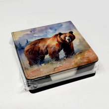 Load image into Gallery viewer, Grizzly Bear PU Leather Note Paper Holder