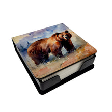 Load image into Gallery viewer, Grizzly Bear PU Leather Note Paper Holder