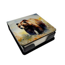 Load image into Gallery viewer, Grizzly Bear PU Leather Note Paper Holder