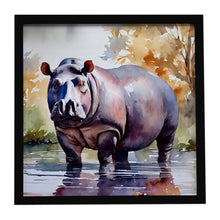 Load image into Gallery viewer, Hippopotamus Framed Metal Print