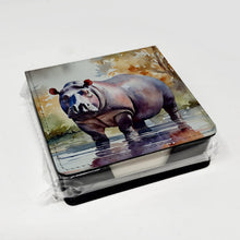 Load image into Gallery viewer, Hippopotamus PU Leather Note Paper Holder