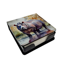 Load image into Gallery viewer, Hippopotamus PU Leather Note Paper Holder
