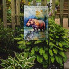 Load image into Gallery viewer, Hippopotamus Garden Flag – Outdoor Decorative Yard Flag