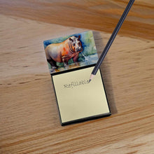 Load image into Gallery viewer, Hippopotamus Sticky Note Holder- Refiilable Desk Accessory Note Pad
