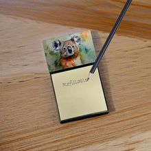Load image into Gallery viewer, Koala Sticky Note Holder- Refiilable Desk Accessory Note Pad