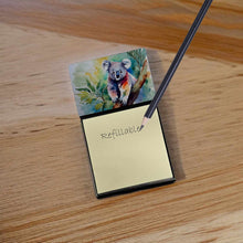 Load image into Gallery viewer, Koala Sticky Note Holder- Refiilable Desk Accessory Note Pad