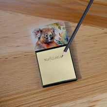 Load image into Gallery viewer, Koala Sticky Note Holder- Refiilable Desk Accessory Note Pad