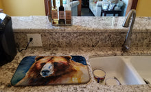 Load image into Gallery viewer, Kodiak Bear Dish Drying Mat
