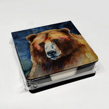 Load image into Gallery viewer, Kodiak Bear PU Leather Note Paper Holder