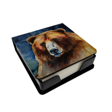 Load image into Gallery viewer, Kodiak Bear PU Leather Note Paper Holder