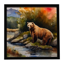 Load image into Gallery viewer, Kodiak Bear Framed Metal Print