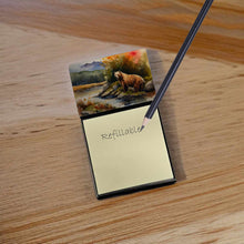 Load image into Gallery viewer, Kodiak Bear Sticky Note Holder- Refiilable Desk Accessory Note Pad