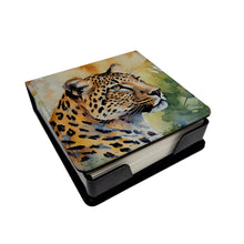 Load image into Gallery viewer, Leopard PU Leather Note Paper Holder