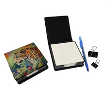 Load image into Gallery viewer, Leopard PU Leather Note Paper Holder