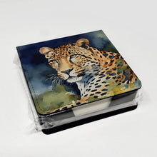 Load image into Gallery viewer, Leopard PU Leather Note Paper Holder