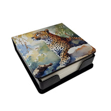 Load image into Gallery viewer, Leopard PU Leather Note Paper Holder