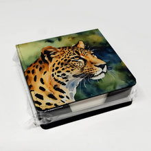 Load image into Gallery viewer, Leopard PU Leather Note Paper Holder