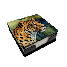 Load image into Gallery viewer, Leopard PU Leather Note Paper Holder