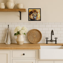 Load image into Gallery viewer, Lion Framed Metal Print