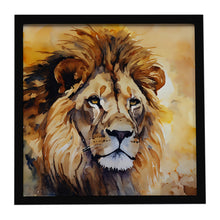 Load image into Gallery viewer, Lion Framed Metal Print