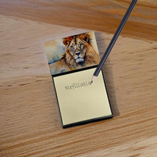 Load image into Gallery viewer, Lion Sticky Note Holder- Refiilable Desk Accessory Note Pad